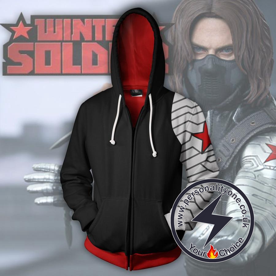 CAPTAIN AMERICA WINTER SOLDIER 3D Hoodies Jackets - ZIP UP - CAPTAIN AMERICA 3D